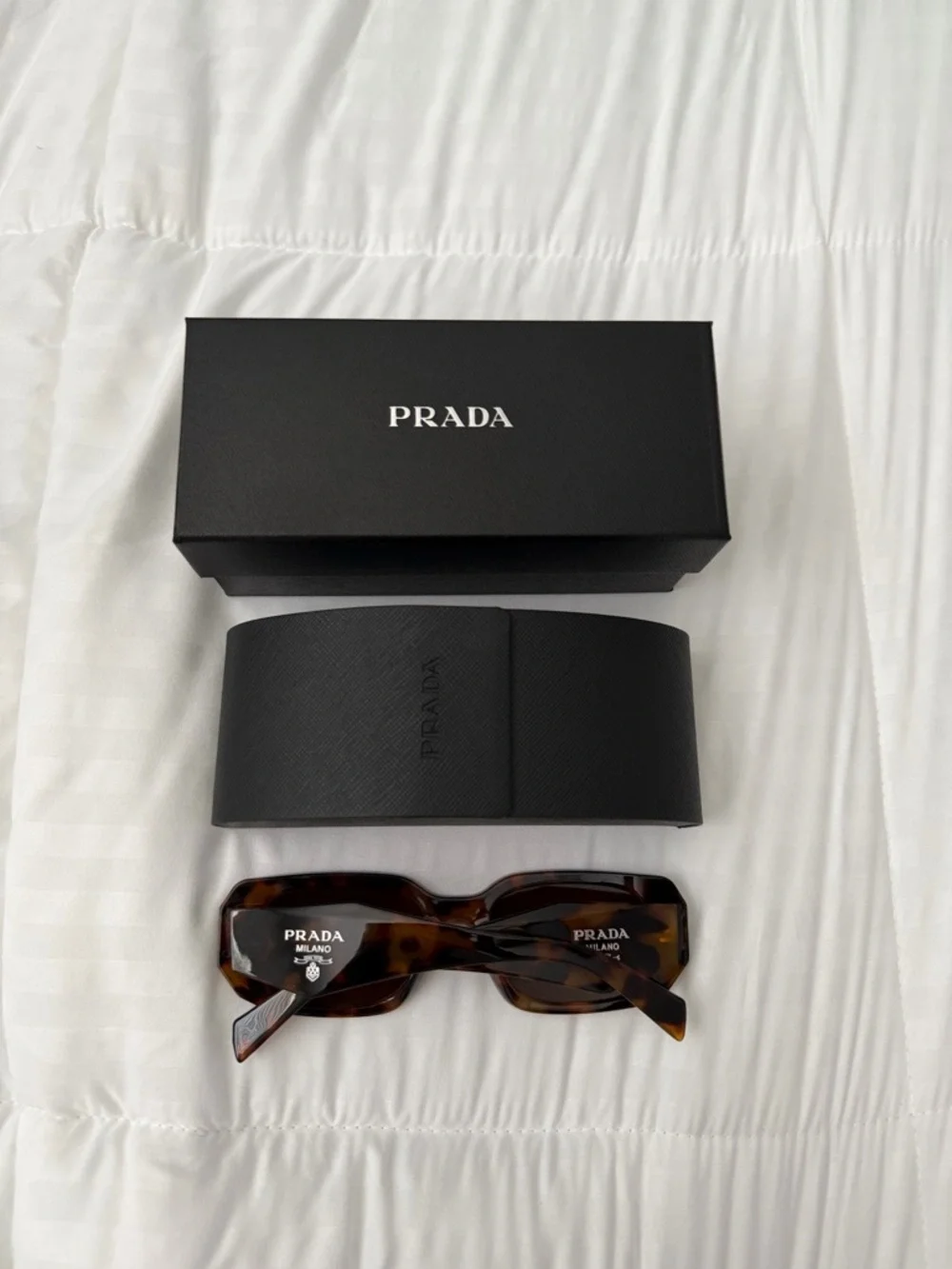 Prada Women's Tortoiseshell Sunglasses - Brown Lenses - Picture 3 of 3